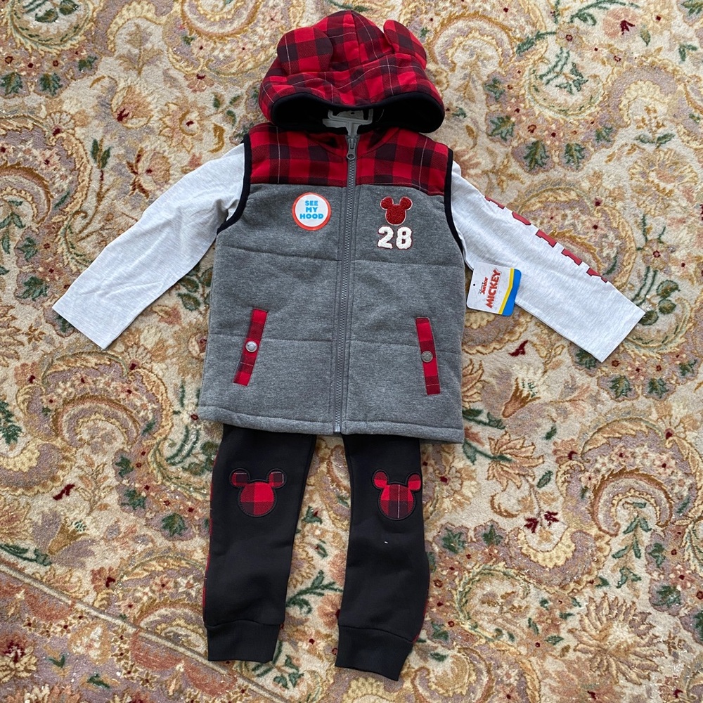 Disney Mickey Mouse 3-piece set NWT 4T